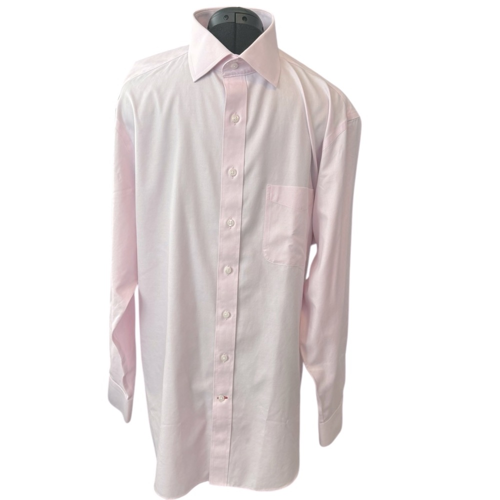 CREMIEUX ADVANCED GENERATION CLASSIC FIT PINK LS BUTTON DOWN SHIRT. SIZE 17/35.